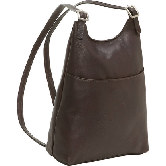 Le Donne Leather Womens Slim Sling Backpack - Picture 1 of 5